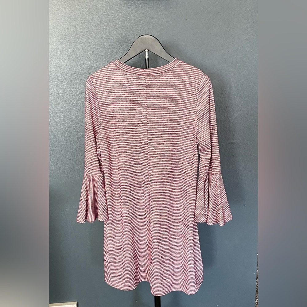 Speechless Striped Bell Sleeve Mini Dress - Picture 2 of 4